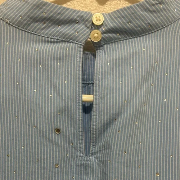 LOFT Crystal Stripe Mock Neck Top - Picture 5 of 11